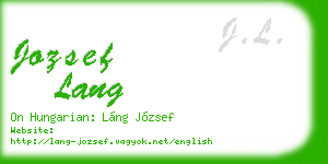 jozsef lang business card