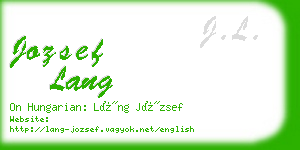jozsef lang business card